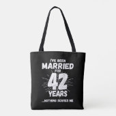 42年目の結婚記念日 面白いギフト トートバッグ (裏面)