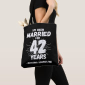 42年目の結婚記念日 面白いギフト トートバッグ (クローズアップ)
