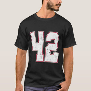 42概要番号42大学ファンスポーツチームブラック Tシャツ