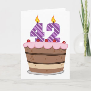 42歳お誕生日ケーキ カード
