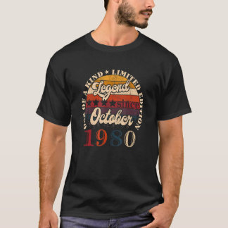 42歳の伝説1980年10月42誕生以来 Tシャツ