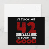 42歳の誕生日おもしろギフト ポストカード (正面/裏面)
