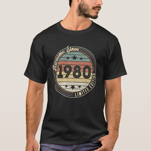 42歳の誕生日ギフト素晴らし1980限定Ed Tシャツ (正面)