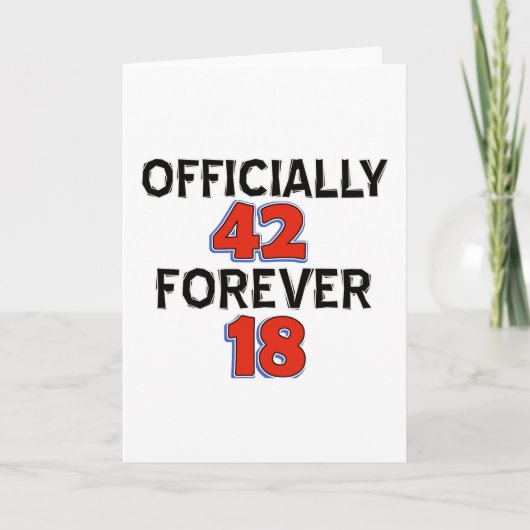 42歳の誕生日デザイン カード (正面)