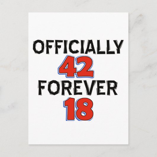 42歳の誕生日デザイン ポストカード (正面)