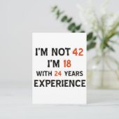 42歳の誕生日デザイン ポストカード (スタンド正面)