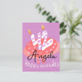 42歳の誕生日ドーナツケーキ ポストカード (スタンド正面)