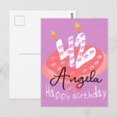 42歳の誕生日ドーナツケーキ ポストカード (正面/裏面)