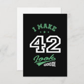 42歳の誕生日 出欠カード (正面/裏面)