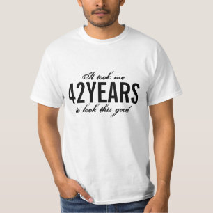 42歳の誕生日Tシャツ|カスタマイズ可能な年数 Tシャツ