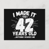 42歳皮肉なミーム面白い42歳誕生日 ポストカード (正面)