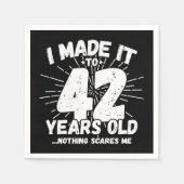 42歳皮肉ミームおもしろい42日誕生日 スタンダードカクテルナプキン (正面)