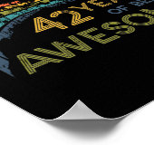 42歳誕生日ヴィンテージ1980 42誕生日 ポスター (角)