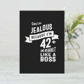 42歳 – 42誕生日ギフトおもしろい サンキューカード (スタンド正面)