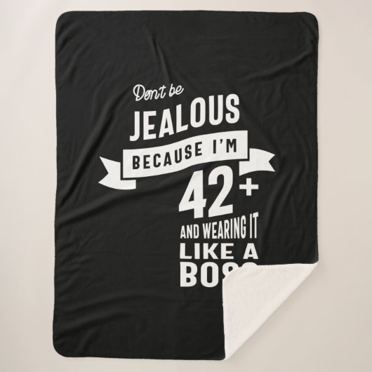 42歳 – 42誕生日ギフトおもしろい シェルパブランケット (正面)