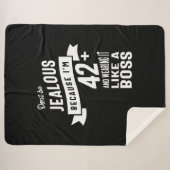 42歳 – 42誕生日ギフトおもしろい シェルパブランケット (正面(横))