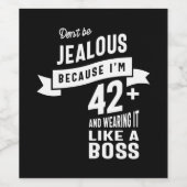 42歳 – 42誕生日ギフトおもしろい ワインラベル (シングルラベル)