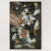 42猫と子猫ヴィンテージ絵画の動物の子ども ジグソーパズル (縦)