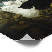 42猫と子猫絵画のヴィンテージファインアート ポスター (角)