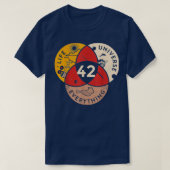 42生命の宇宙とすべての科学への答え Tシャツ (デザイン正面)
