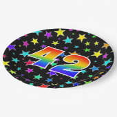 42番目のイベントはっきりした:,おもしろい, カラフル Rainbow 42 ペーパープレート (アングル)