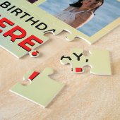 42番目の誕生日:おもしろいレインボー#、名前をカスタムする&写真 ジグソーパズル (側面)