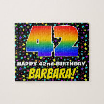 42番目の誕生日:おもしろい、カラフル星野パターン