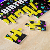 42番目の誕生日:おもしろい、カラフル星野パターン ジグソーパズル (側面)