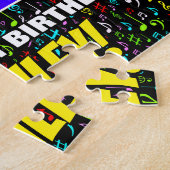 42番目の誕生日:おもしろい、カラフル音楽シンボル、「42」 ジグソーパズル (側面)