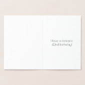 42番目の誕生日~アールデコスタイル「42」と名前をカスタムする 箔カード (内部)