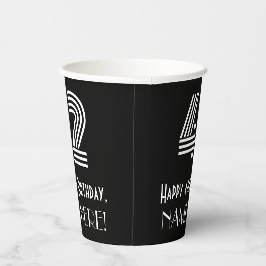 42番目の誕生日:インスパイアアールデコの検索「42」 +名前 紙コップ (右)