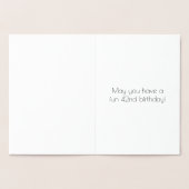 42番目の誕生日-インスパイアアールデコ検索"42" & Name 箔カード (内部)