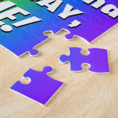 42番目の誕生日: カラフル、おもしろいレインボーパターン# 42 ジグソーパズル (側面)