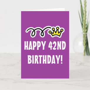 42番目の誕生日(挨拶状) カード