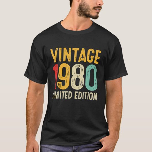 42誕生日ギフト42歳ヴィンテージ1980 Tシャツ (正面)