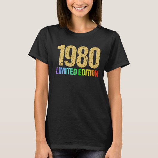 42誕生日レディースメンズ42年1980 2 Tシャツ (正面)