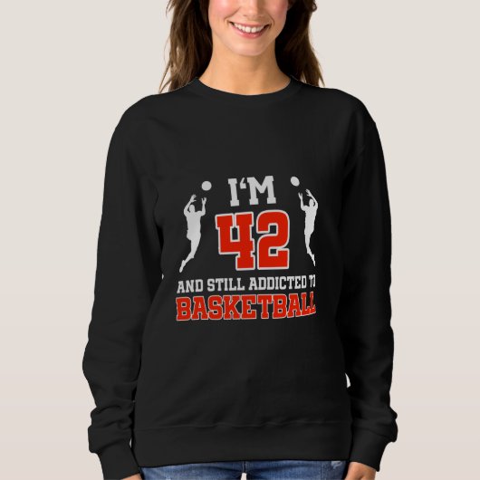 42誕生日42歳バスケットボール選手誕生 スウェットシャツ (正面)