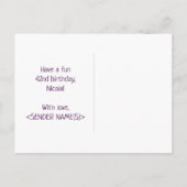 42誕生日:はっきりした,おもしろい,シンプル虹, 42 ポストカード (裏面)