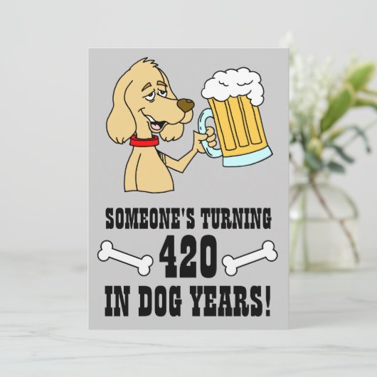 420犬年60歳の誕生パーティー招待状 招待状 (スタンド正面)
