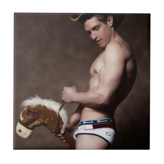 42067aカウボーイ タイル (正面)