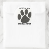 4233078725,誇りを持ったA，動物の活動家 ラウンドシール (バッグ)