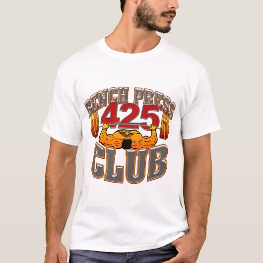 425人のクラブベンチプレス筋肉Tシャツ/タンク Tシャツ (正面)