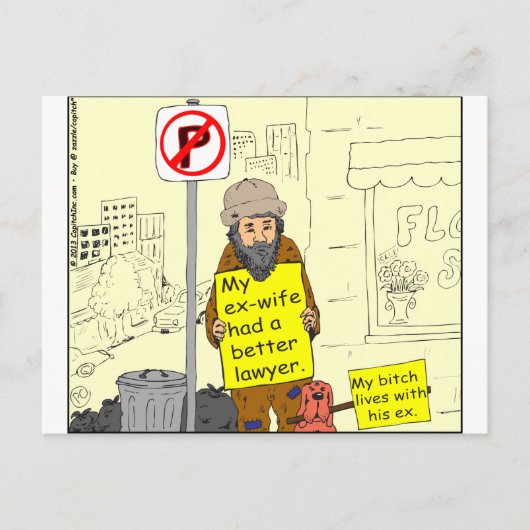 427元妻より良い弁護士Cartoon ポストカード (正面)