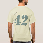 42: すべてへの答えTシャツ Tシャツ (裏面)