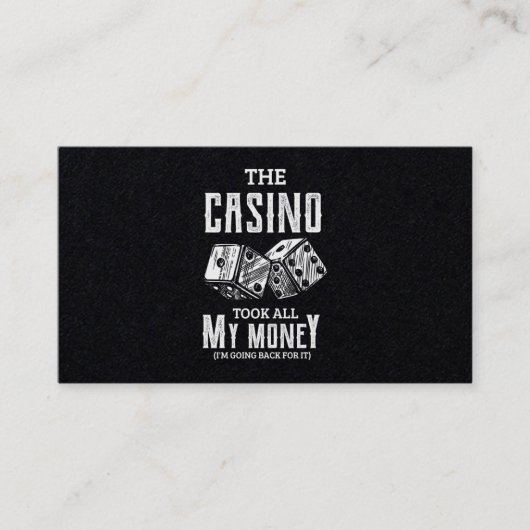 42.カジおもしろいノが私のお金を全部持ち出したトランプのポーカーガンブリ 名刺 (正面)