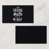 42.カジおもしろいノが私のお金を全部持ち出したトランプのポーカーガンブリ 名刺 (正面/裏面)