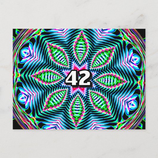 42 (数字を変更できます) ポストカード (正面)
