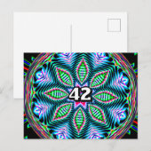 42 (数字を変更できます) ポストカード (正面/裏面)