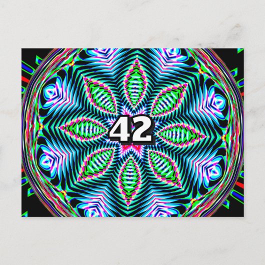 42 (数字を変更できます) ポストカード (正面)