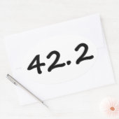 42.2kマラソンオーバルランニングマラソンのシール(1枚あたり4) 楕円形シール (封筒)